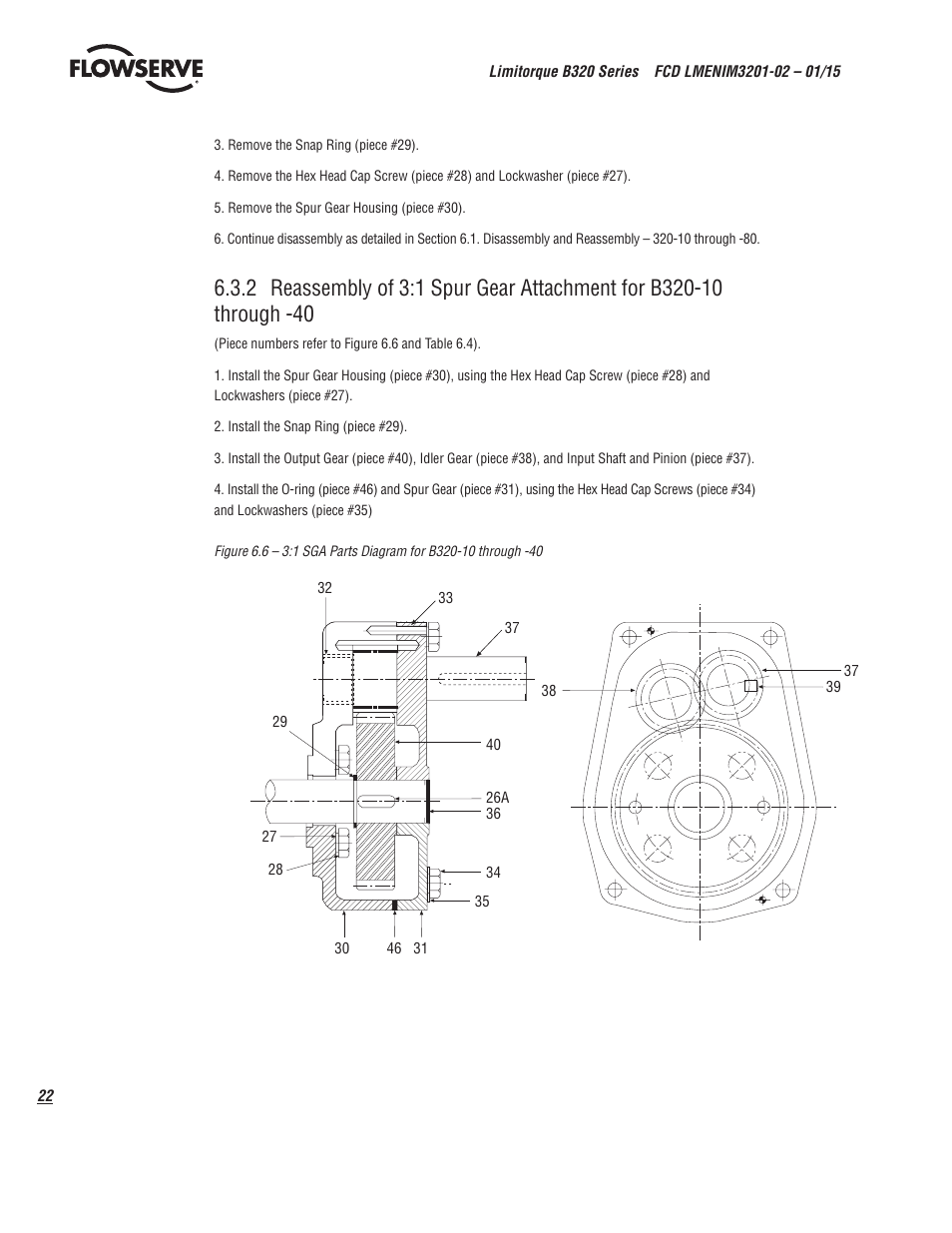 Flowserve B320 Series Limitorque User Manual | Page 22 / 32