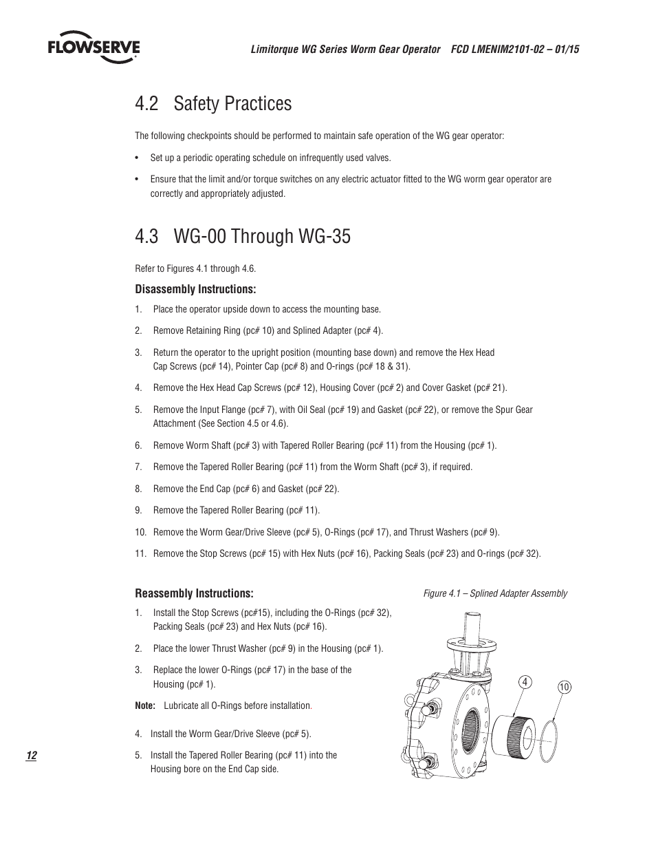 2 safety practices | Flowserve WG Series Limitorque User Manual | Page 12 / 24