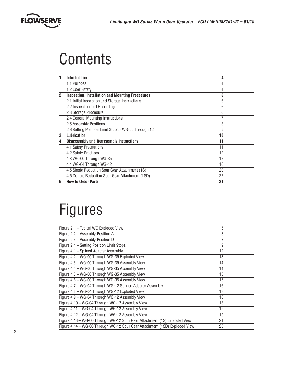 Flowserve WG Series Limitorque User Manual | Page 2 / 24