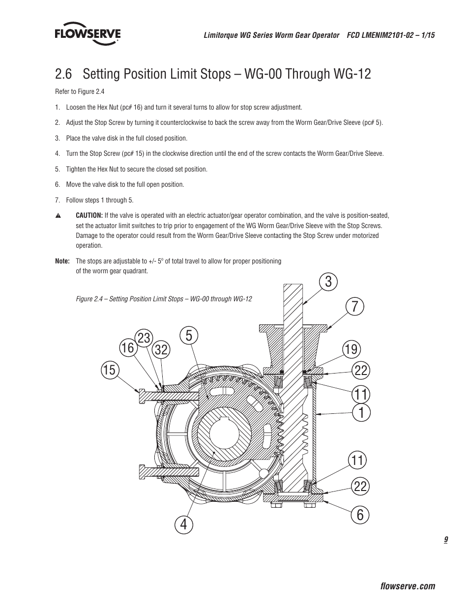 Flowserve WG Series Limitorque User Manual | Page 9 / 24
