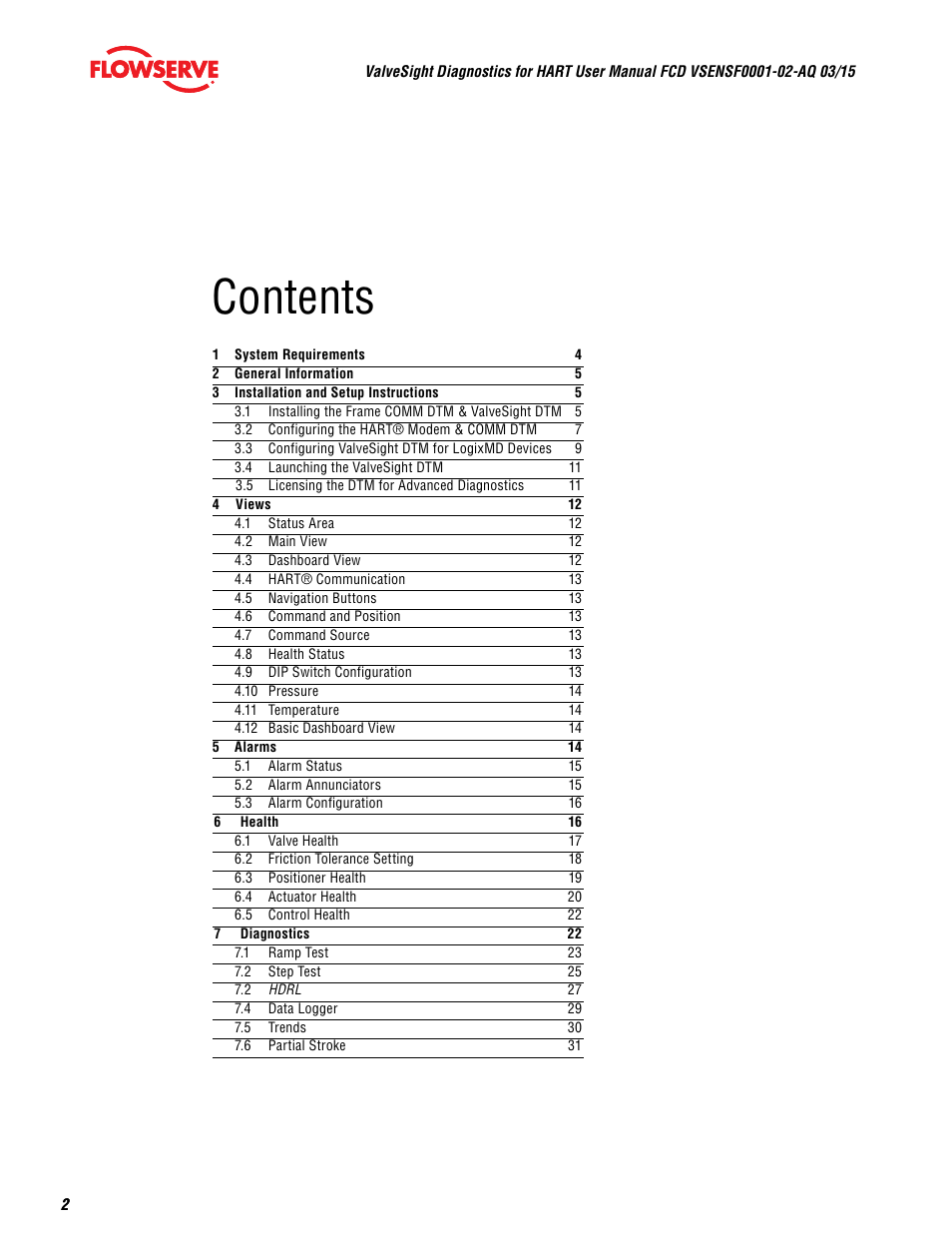 Flowserve ValveSight Diagnostics User Manual | Page 2 / 60