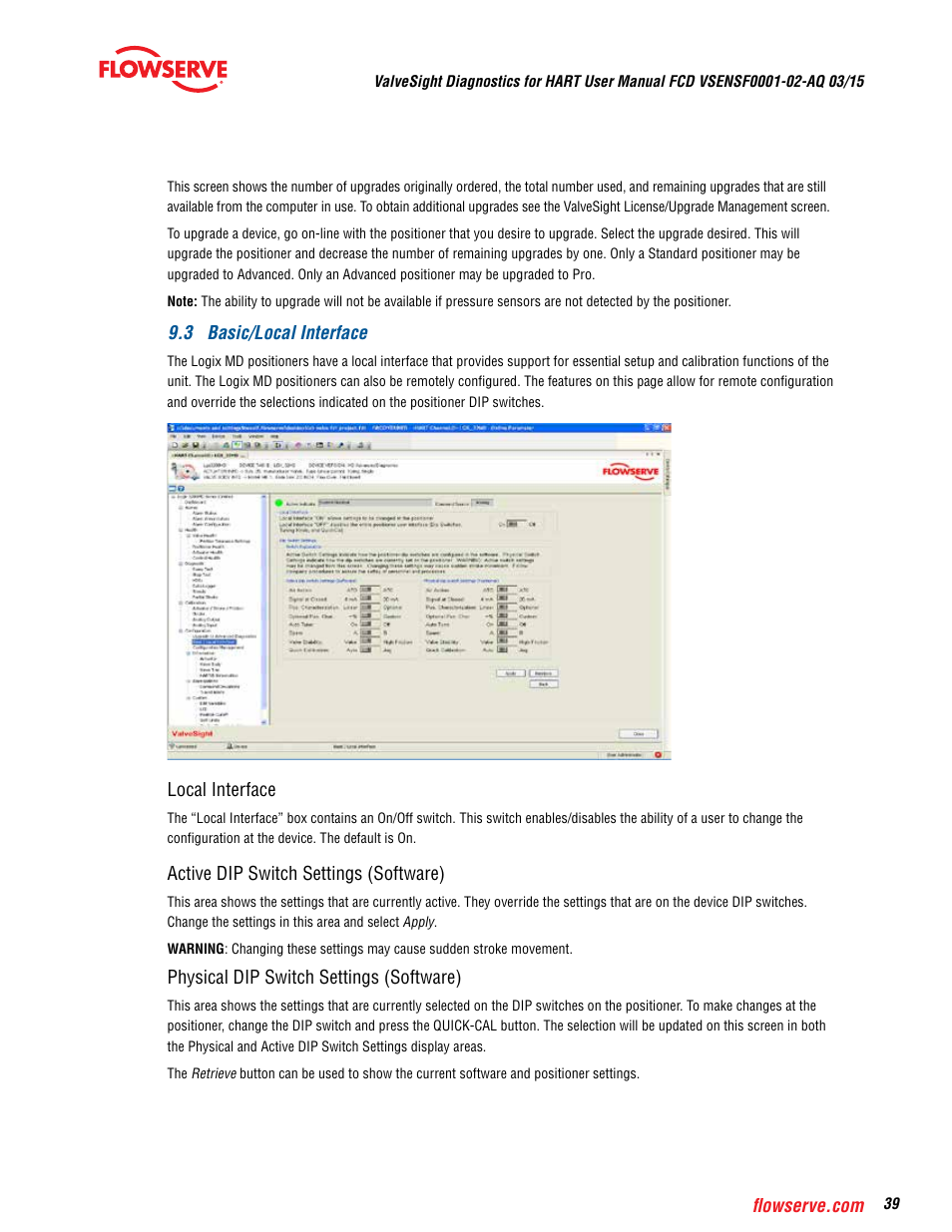 Flowserve ValveSight Diagnostics User Manual | Page 39 / 60