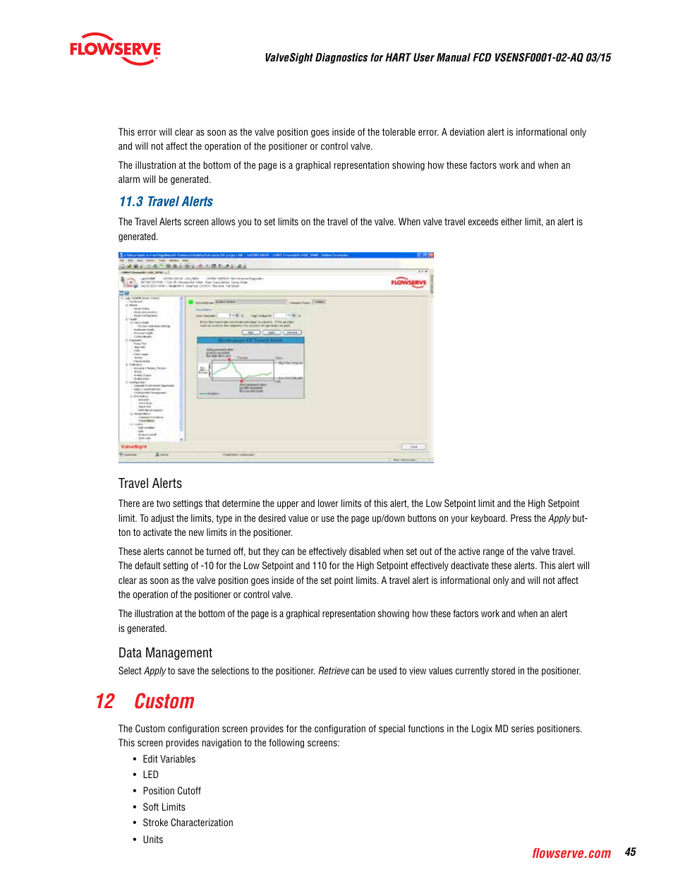 12 custom | Flowserve ValveSight Diagnostics User Manual | Page 45 / 60