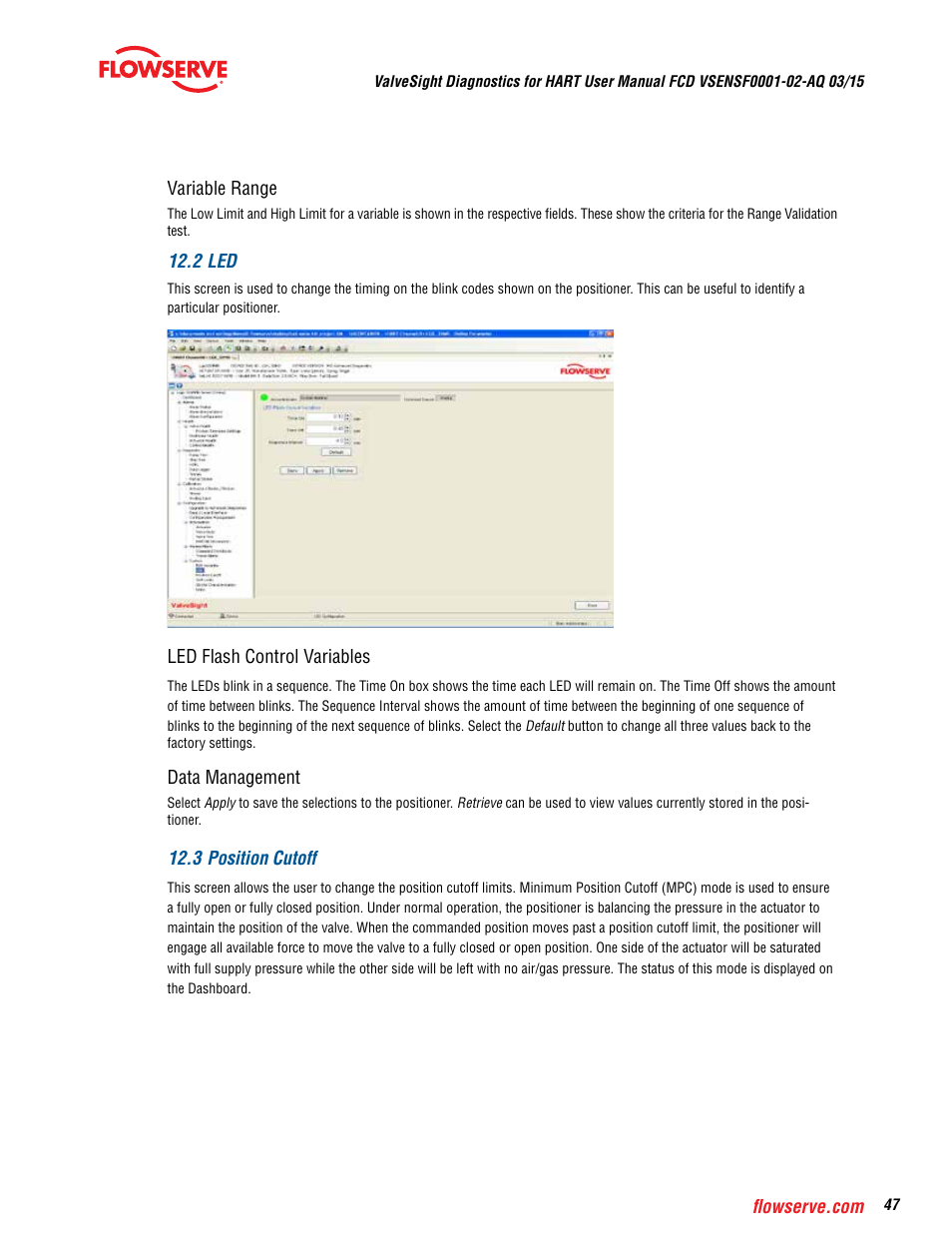 Flowserve ValveSight Diagnostics User Manual | Page 47 / 60