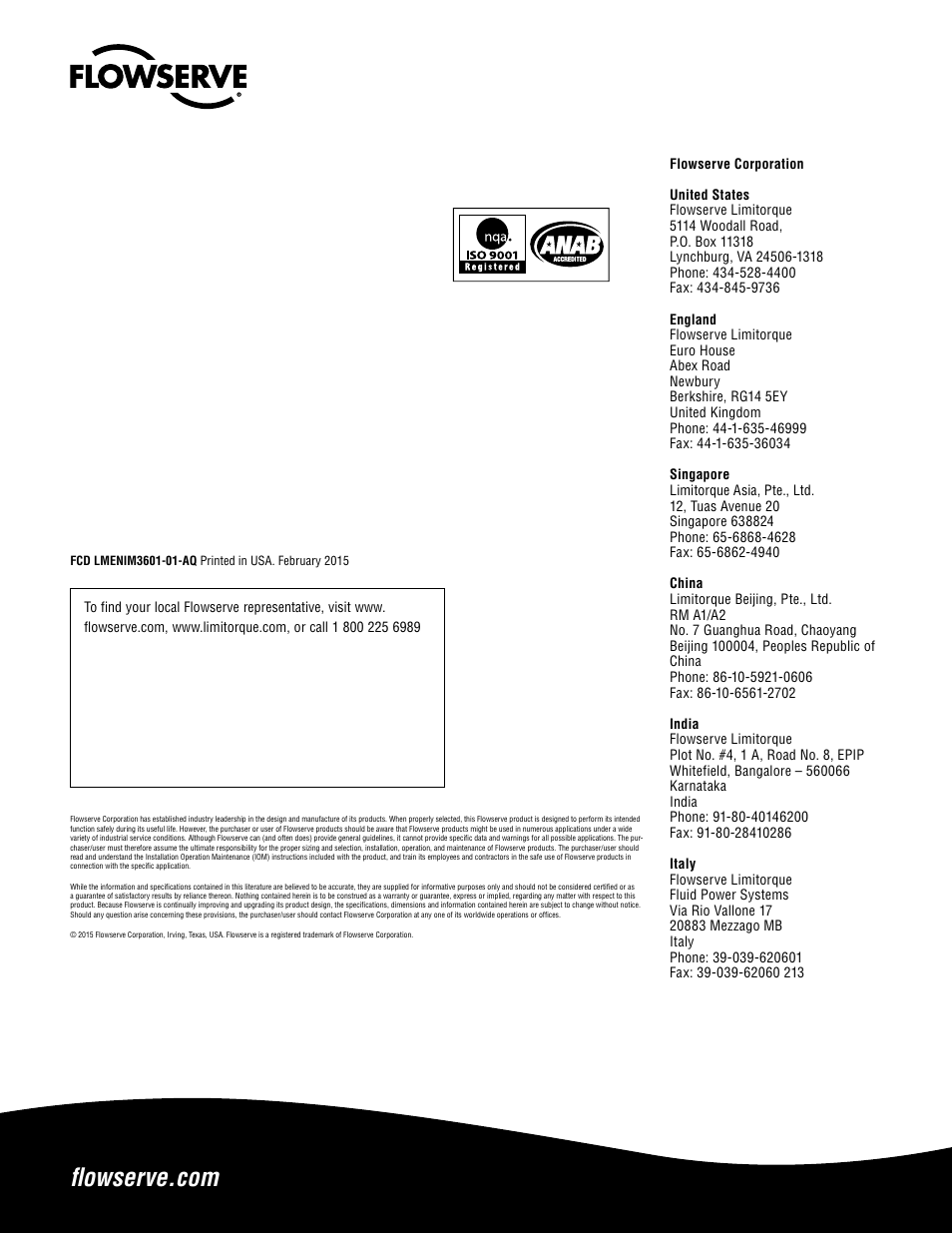 Flowserve V Series User Manual | Page 24 / 24