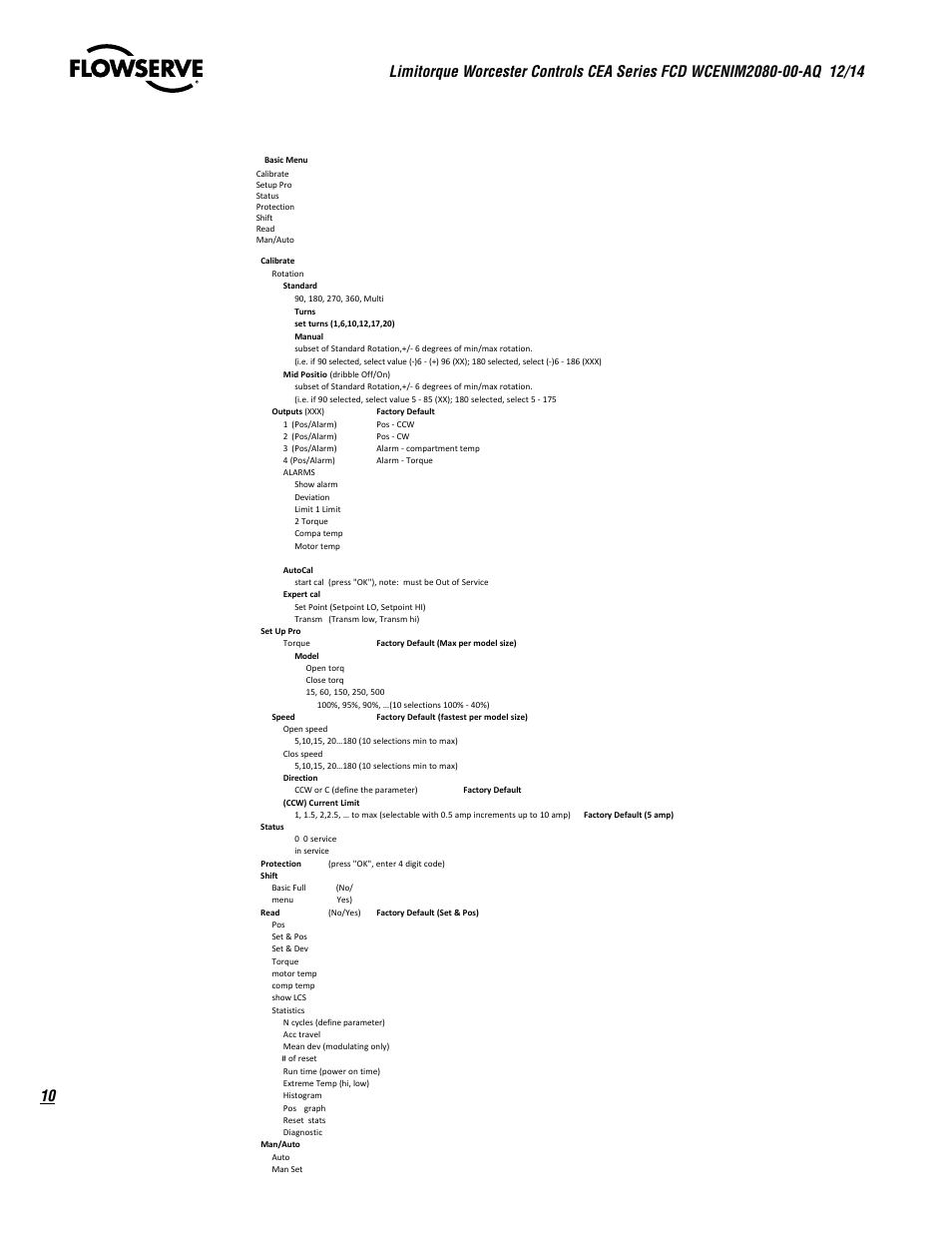 Flowserve CEA Series Limitorque Automax User Manual | Page 10 / 28