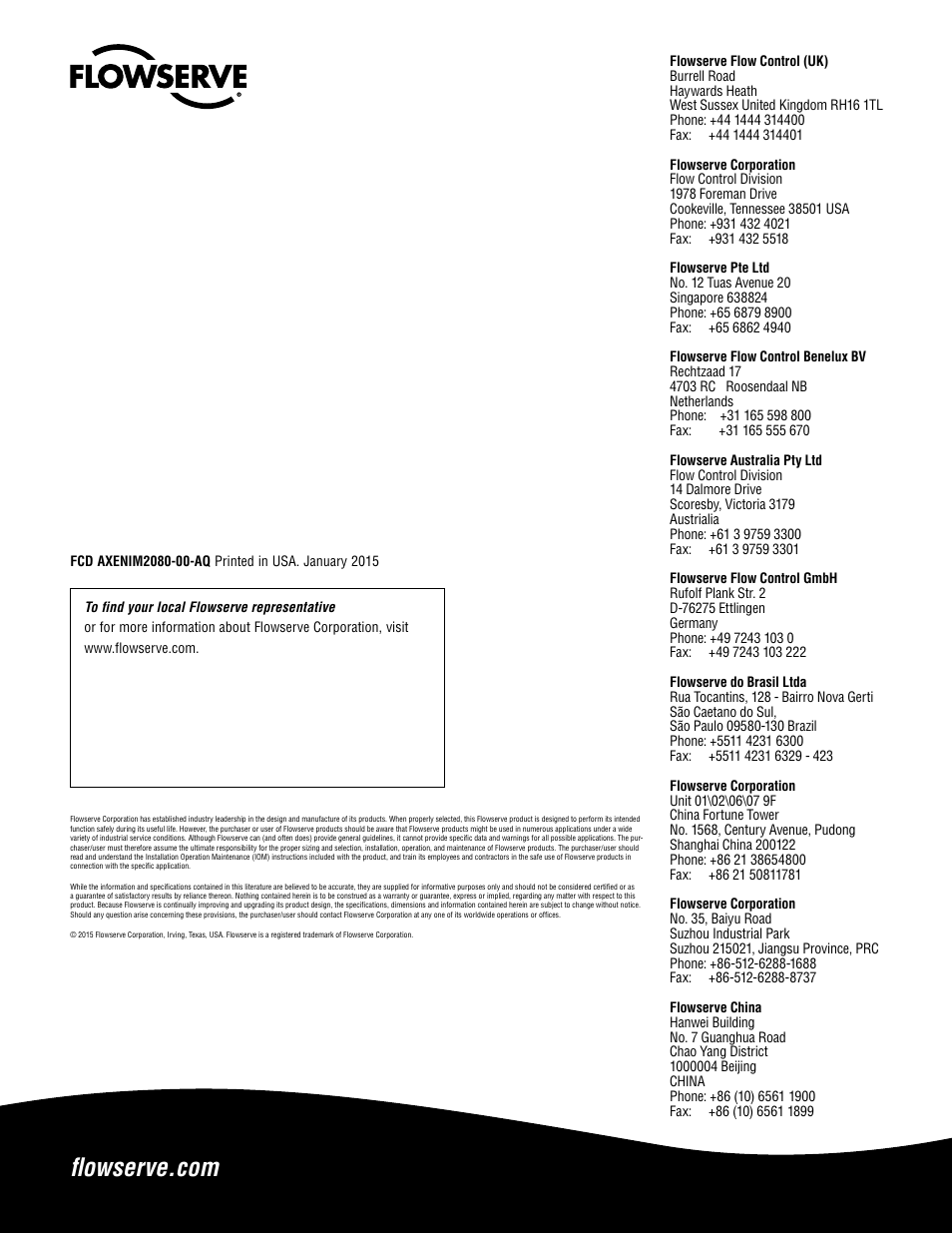 Flowserve CEA Series Limitorque Automax User Manual | Page 28 / 28