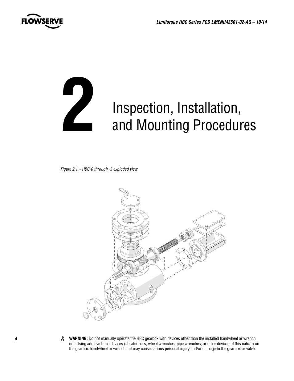 Flowserve HBC Series Limitorque User Manual | Page 4 / 24