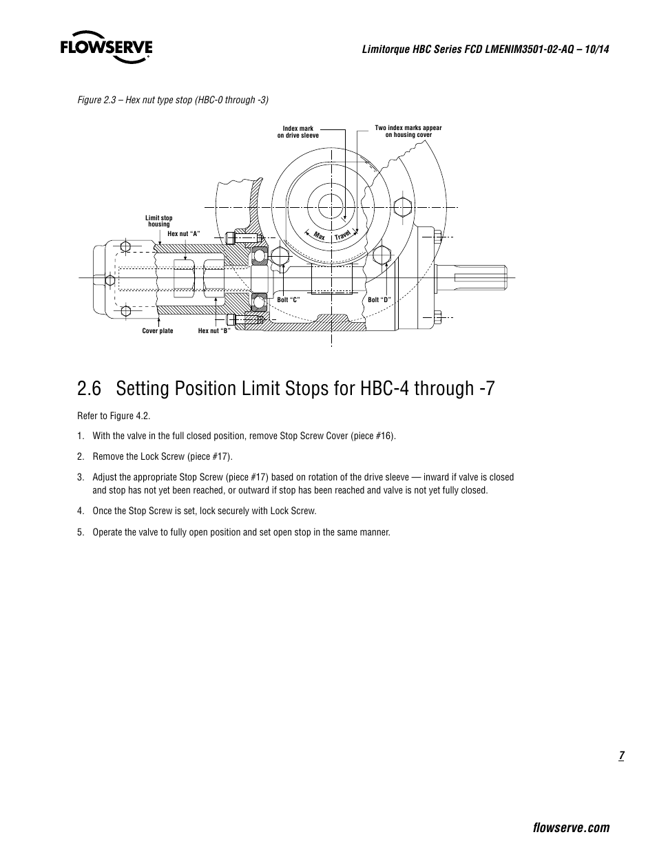 Flowserve HBC Series Limitorque User Manual | Page 7 / 24