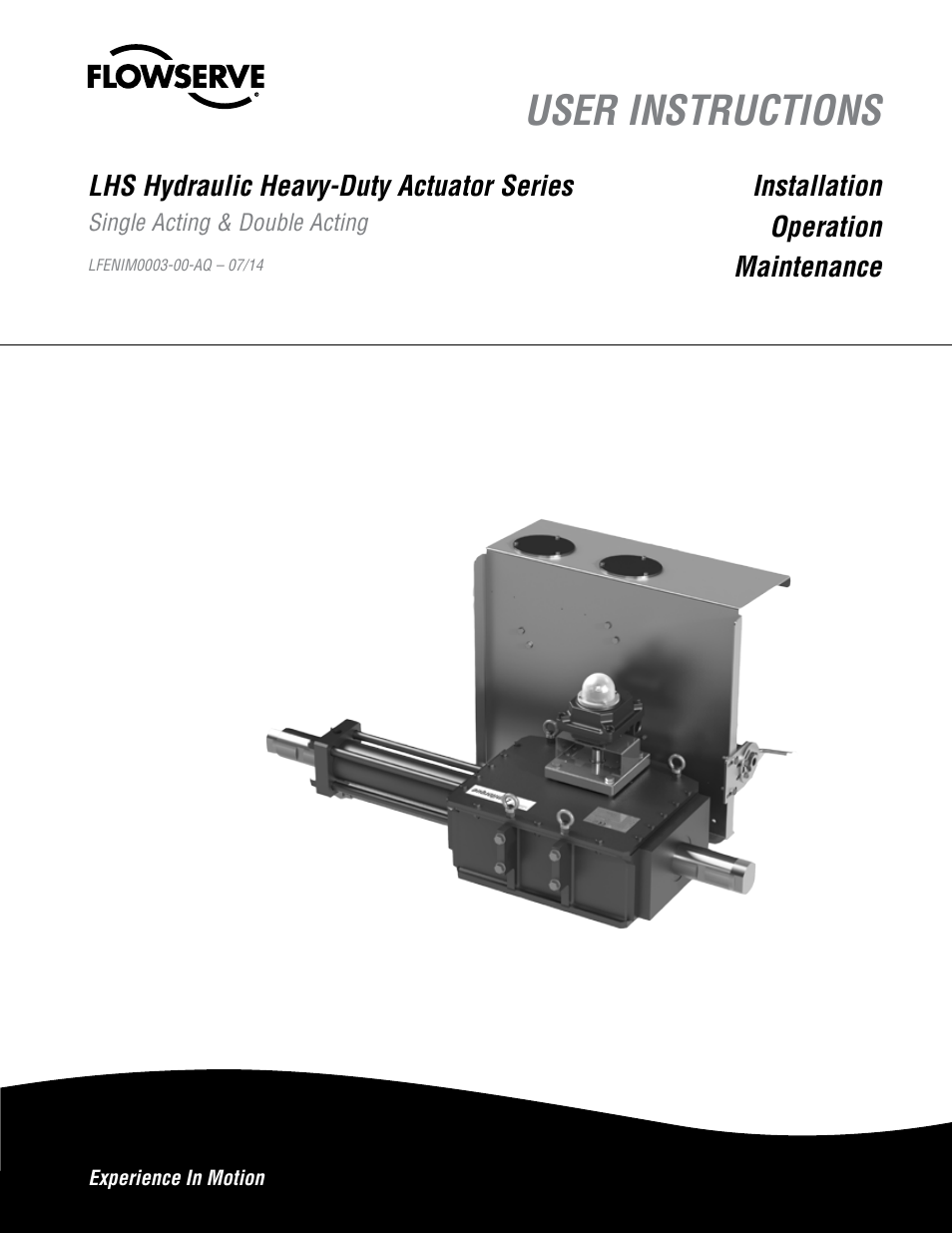 Flowserve LHS Hydraulic Heavy-Duty Actuator Series User Manual | 24 pages