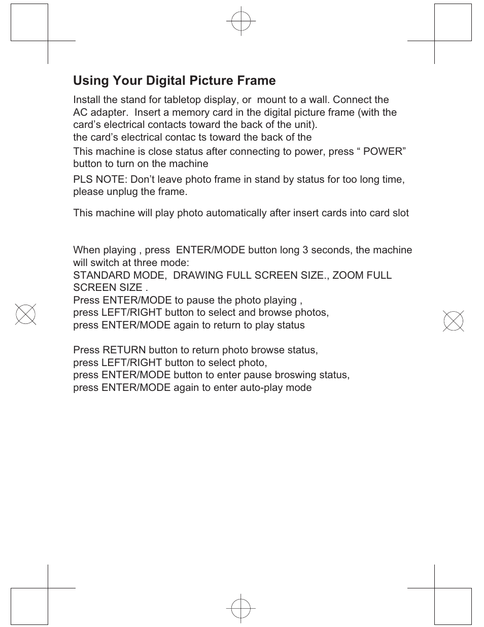 Using your digital picture frame | Curtis DPF771 User Manual | Page 6 / 7