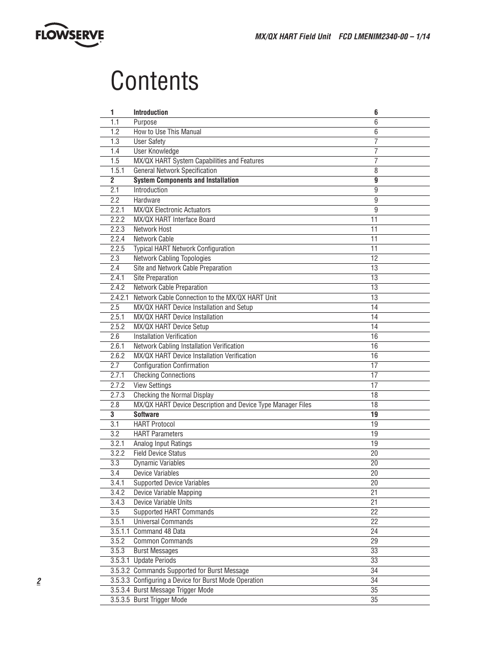 Flowserve MX HART Field Unit User Manual | Page 2 / 72