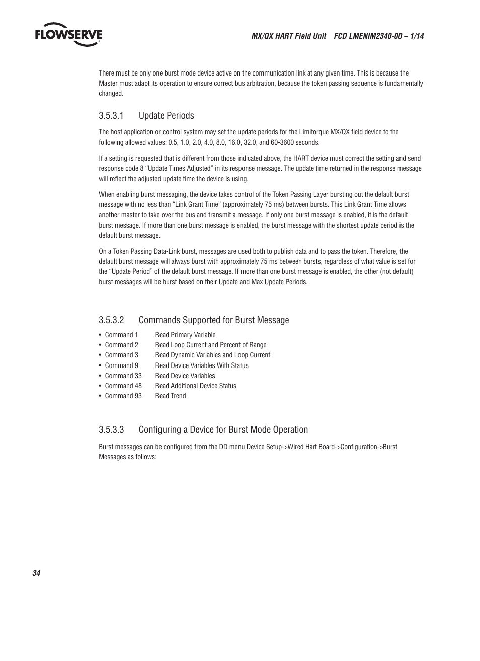 Flowserve MX HART Field Unit User Manual | Page 34 / 72