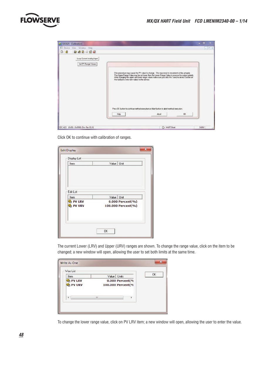 Flowserve MX HART Field Unit User Manual | Page 48 / 72