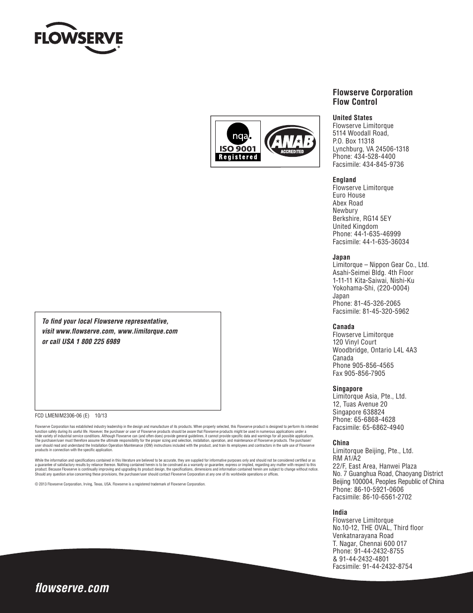 Flowserve corporation flow control | Flowserve MX Electronic Actuator User Manual | Page 104 / 104