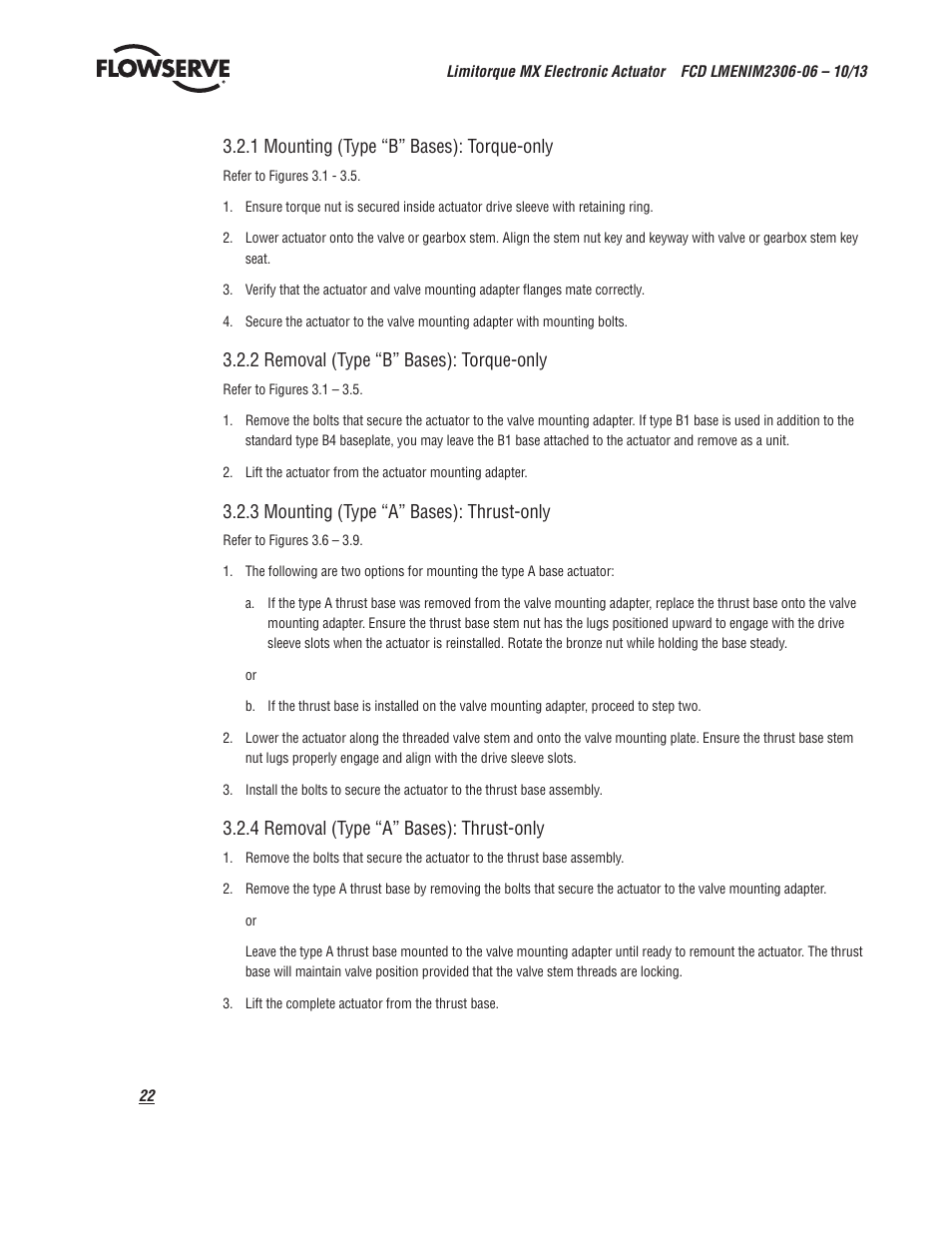 Flowserve MX Electronic Actuator User Manual | Page 22 / 104