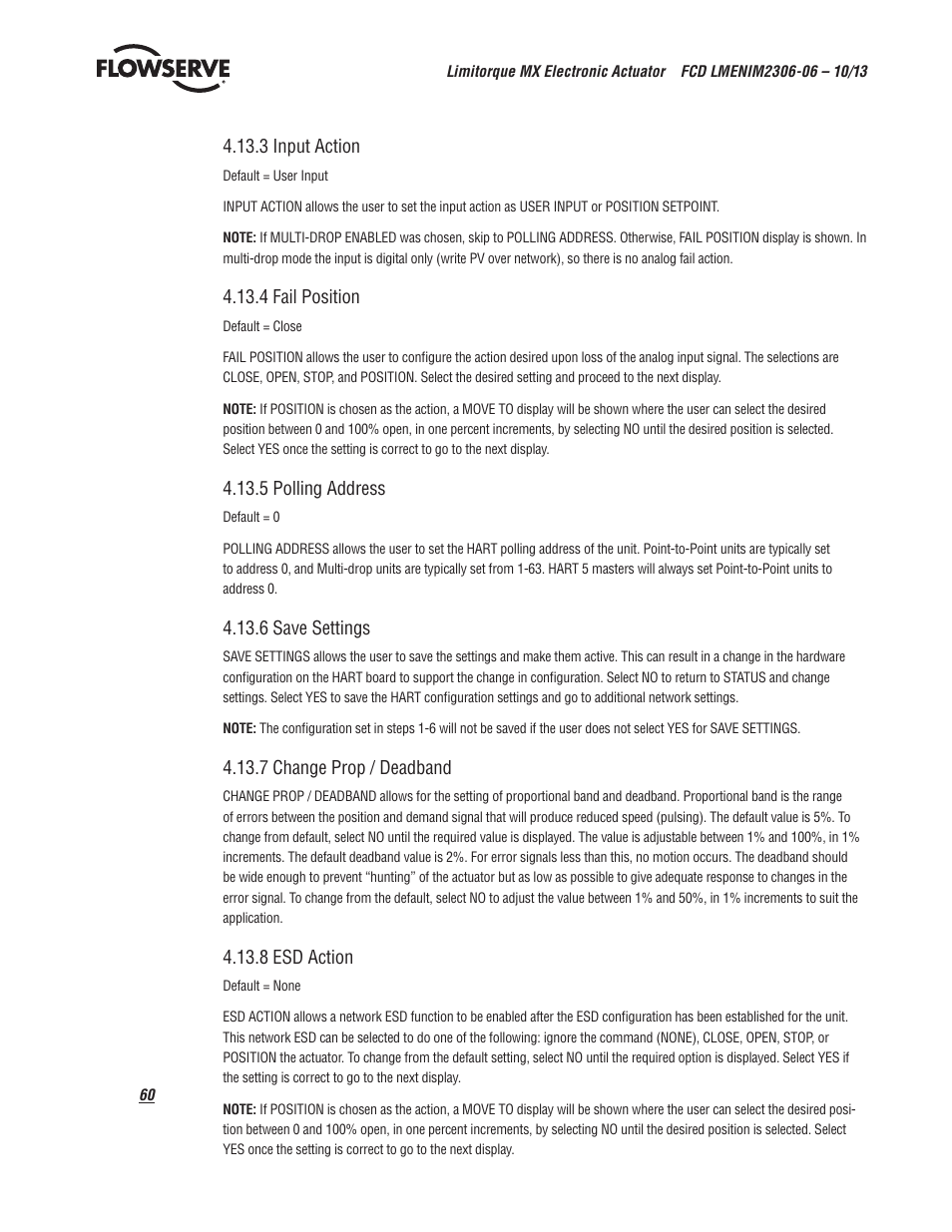 Flowserve MX Electronic Actuator User Manual | Page 60 / 104