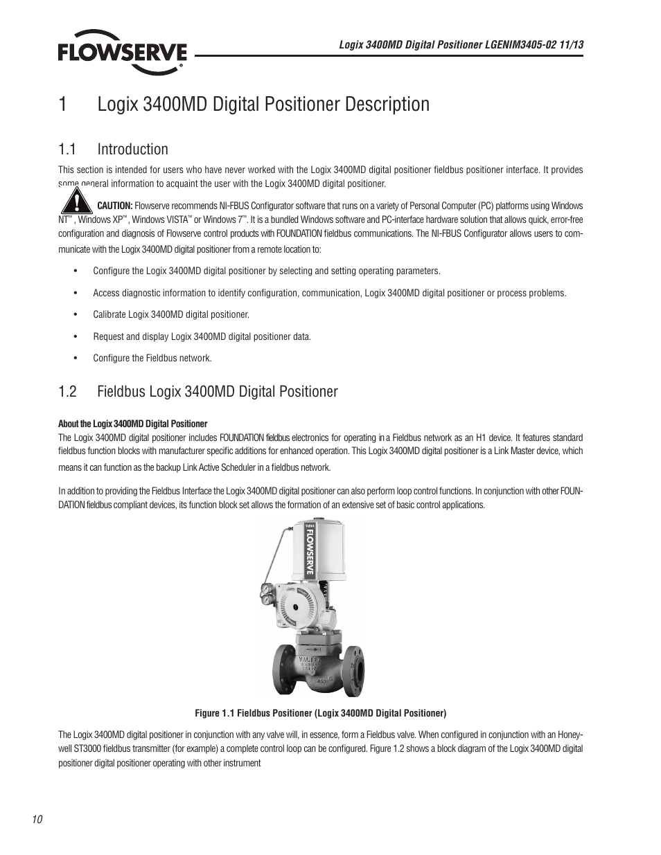 1 introduction | Flowserve 400MD Logix User Manual | Page 10 / 106