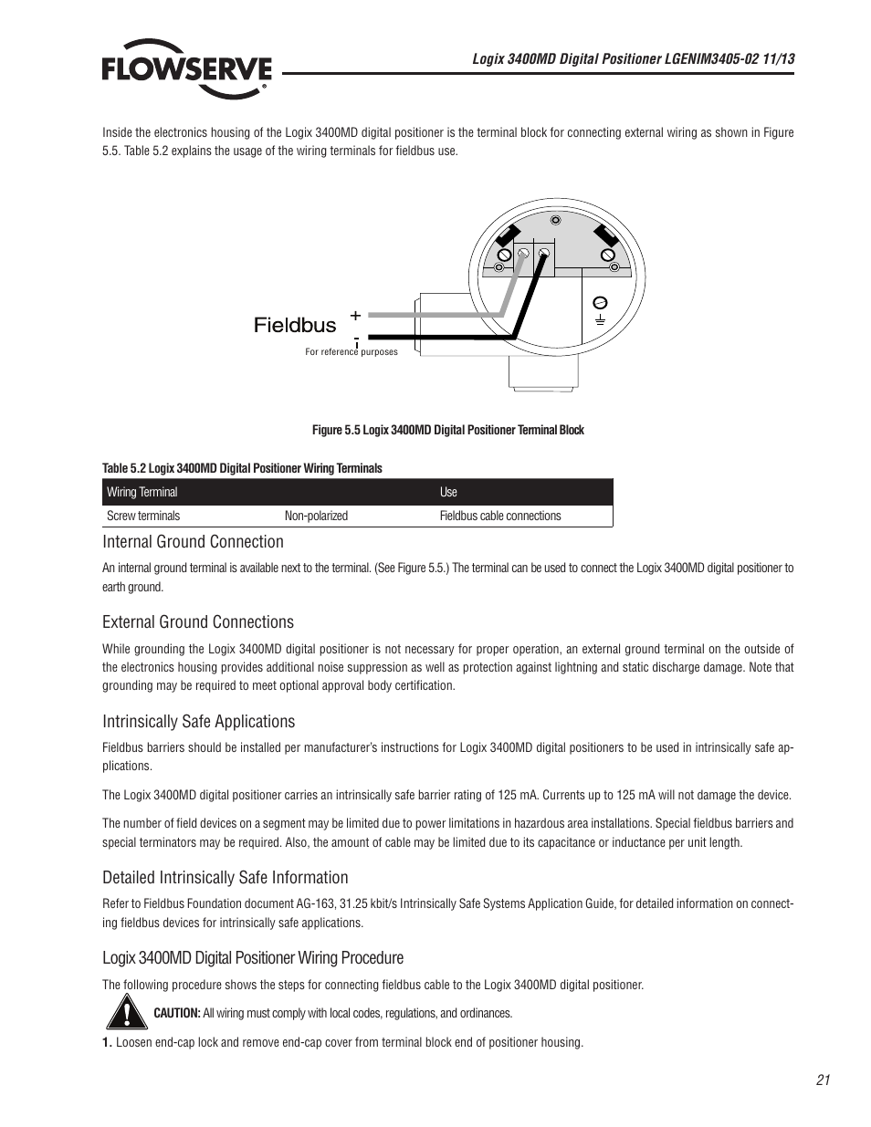 Flowserve 400MD Logix User Manual | Page 21 / 106