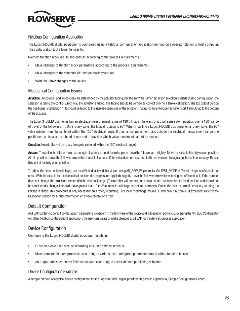 Flowserve 400MD Logix User Manual | Page 25 / 106