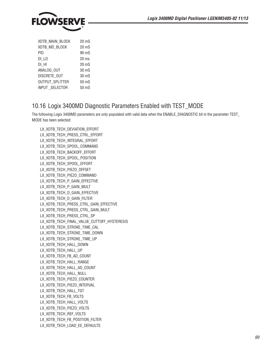 Flowserve 400MD Logix User Manual | Page 99 / 106