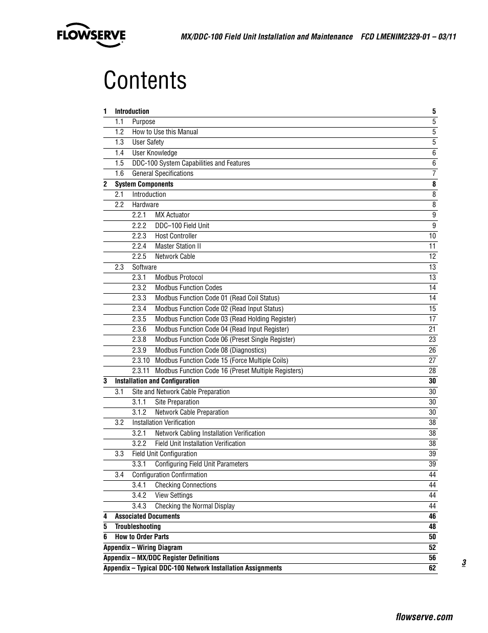 Flowserve MX-100 Field Unit User Manual | Page 3 / 66