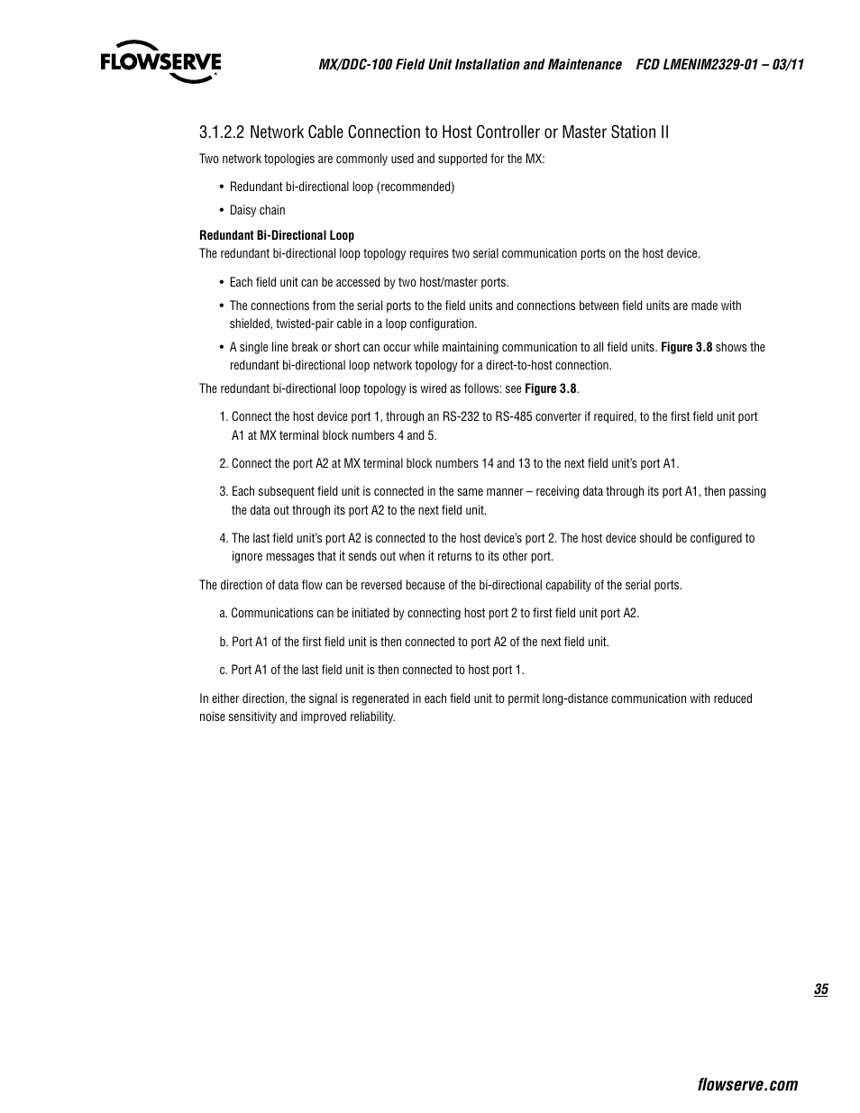 Flowserve MX-100 Field Unit User Manual | Page 35 / 66