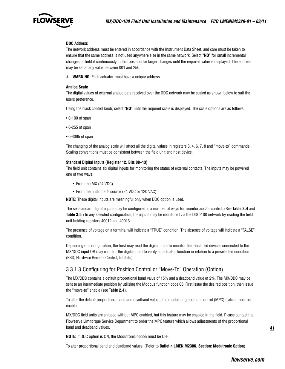 Flowserve MX-100 Field Unit User Manual | Page 41 / 66