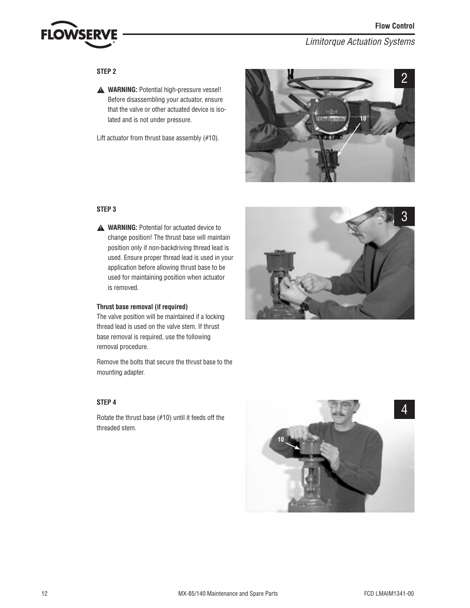 Flowserve MX-85 Actuator User Manual | Page 20 / 96
