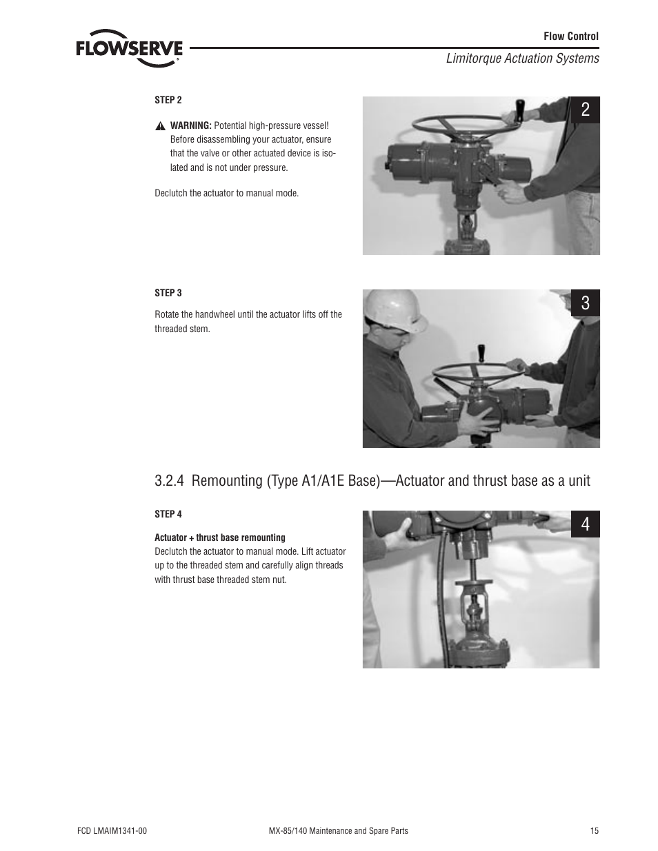 Flowserve MX-85 Actuator User Manual | Page 23 / 96