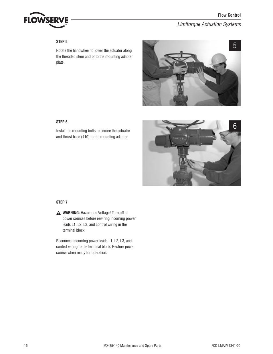 Flowserve MX-85 Actuator User Manual | Page 24 / 96