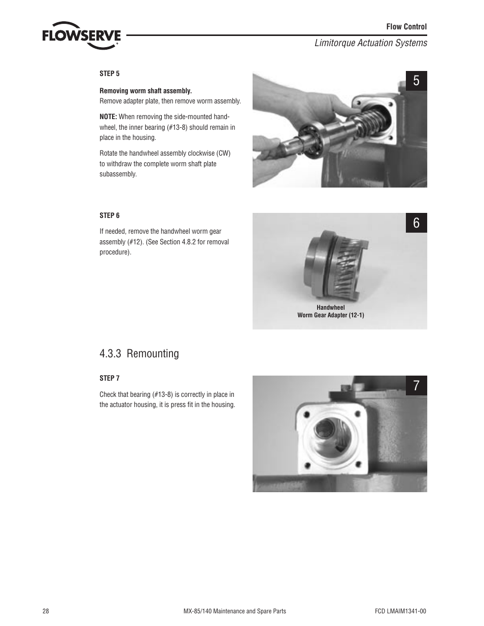 3 remounting | Flowserve MX-85 Actuator User Manual | Page 36 / 96