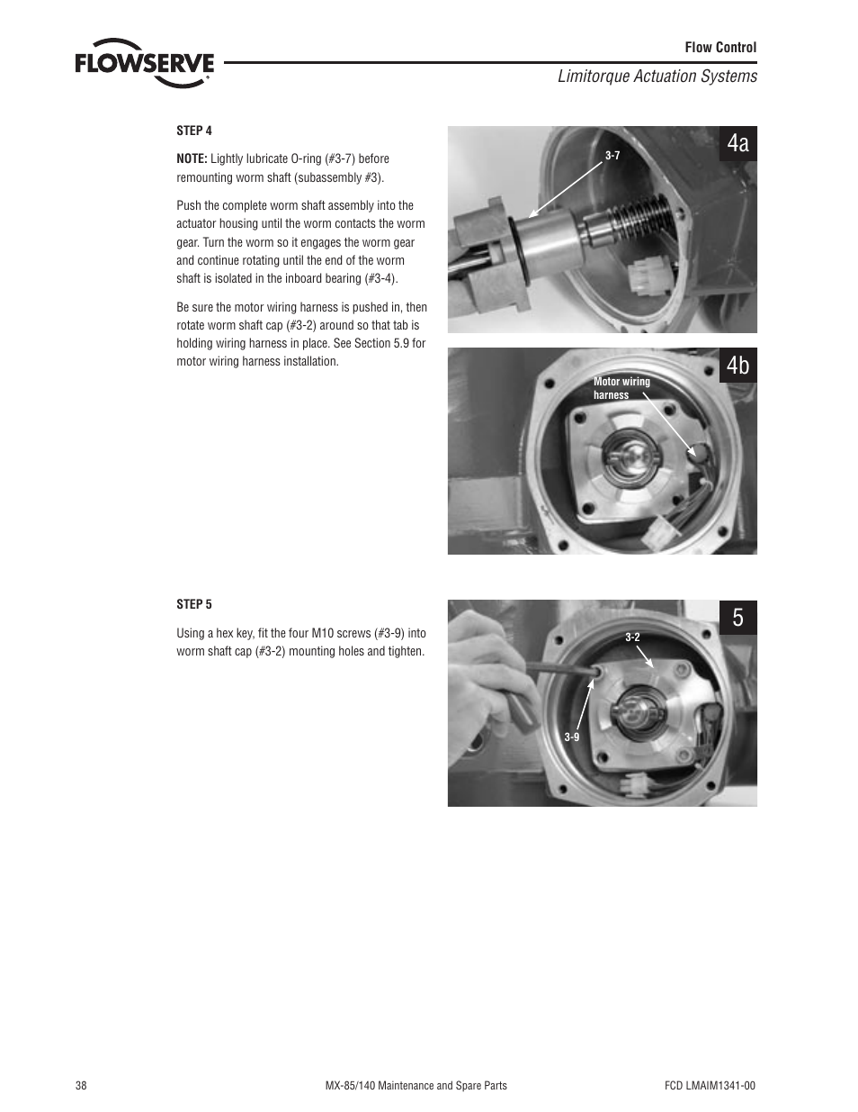 Flowserve MX-85 Actuator User Manual | Page 46 / 96