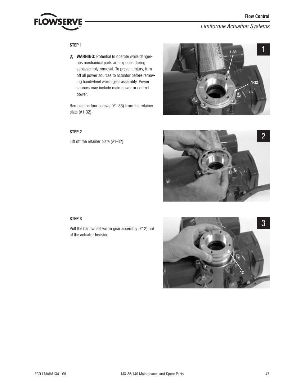 Flowserve MX-85 Actuator User Manual | Page 55 / 96