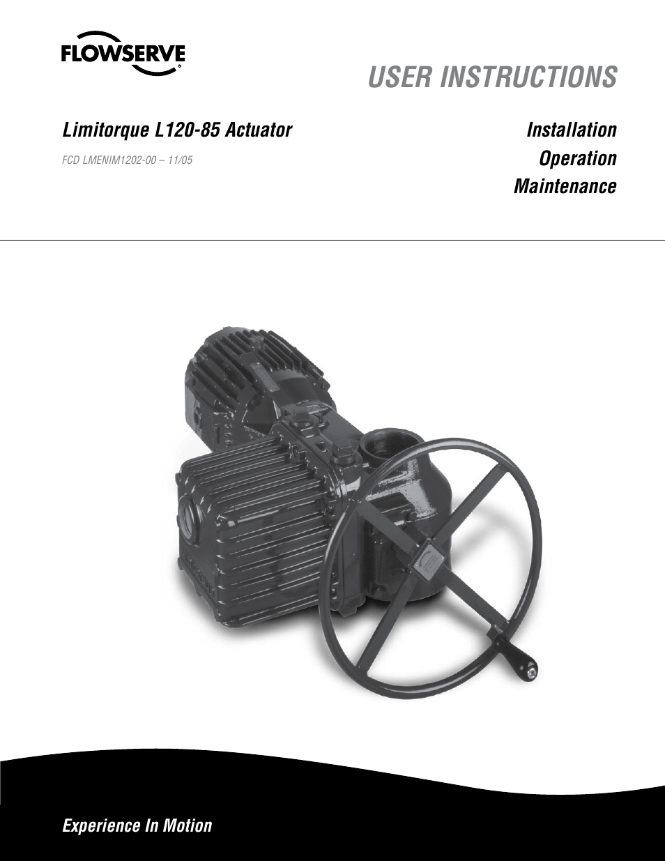 Flowserve L120-85 Actuator User Manual | 48 pages