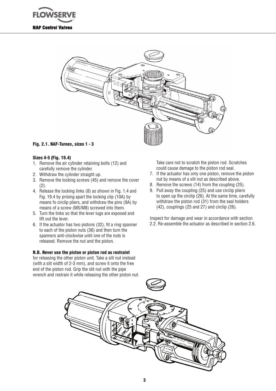 Flowserve NAF-Turnex pneumatic actuators User Manual | Page 3 / 20