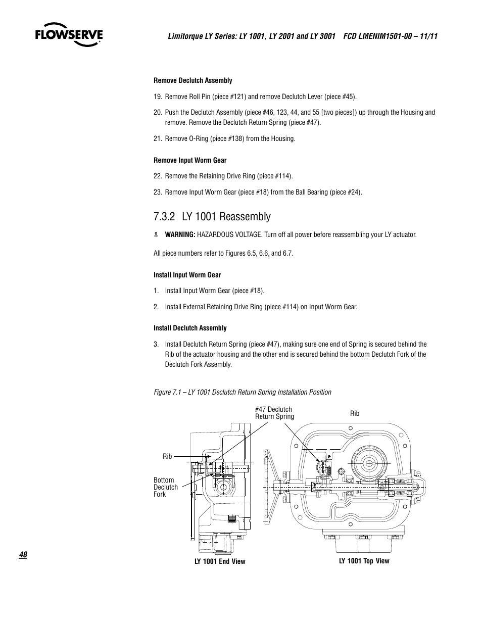 Flowserve LY Series Limitorque User Manual | Page 48 / 64