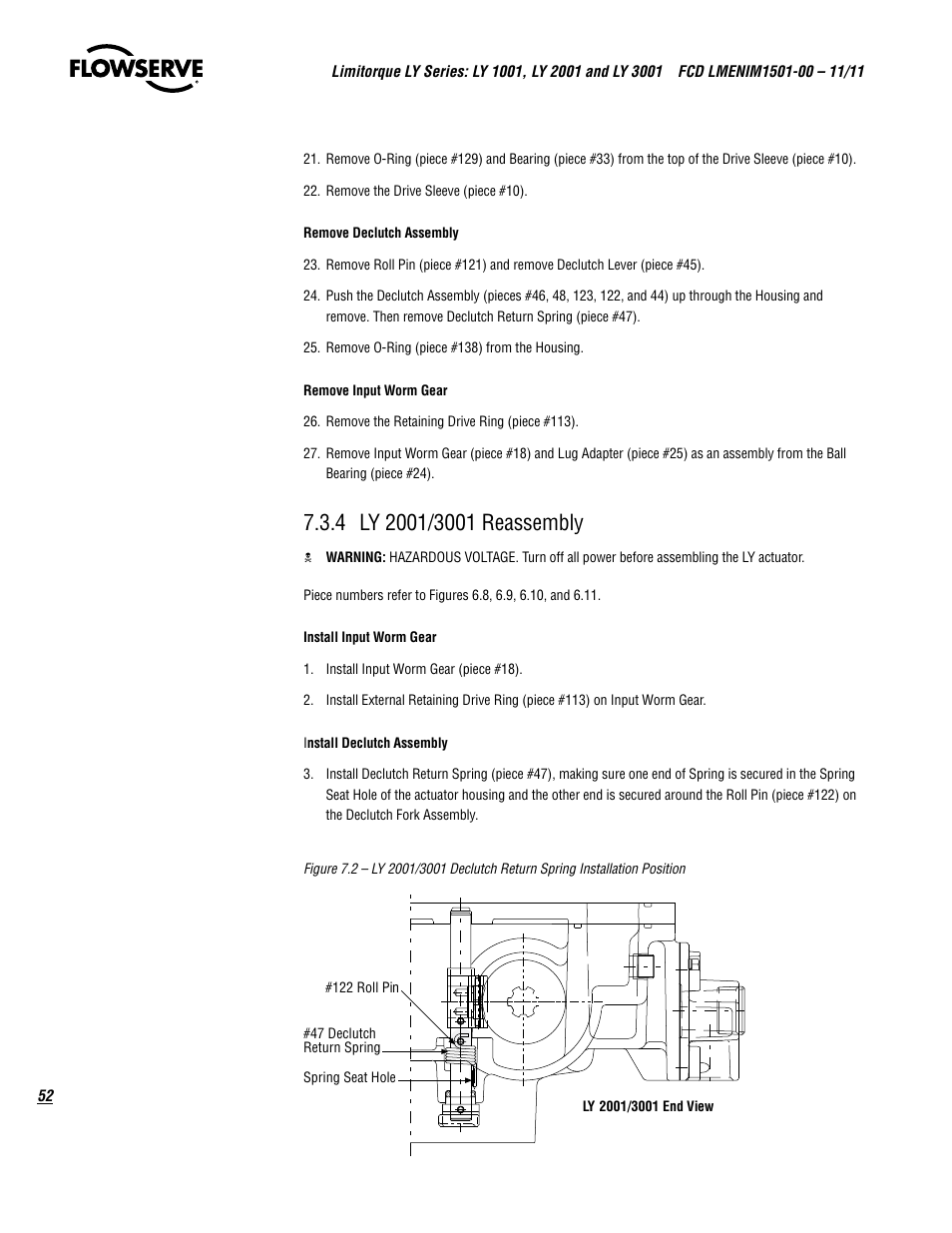 Flowserve LY Series Limitorque User Manual | Page 52 / 64