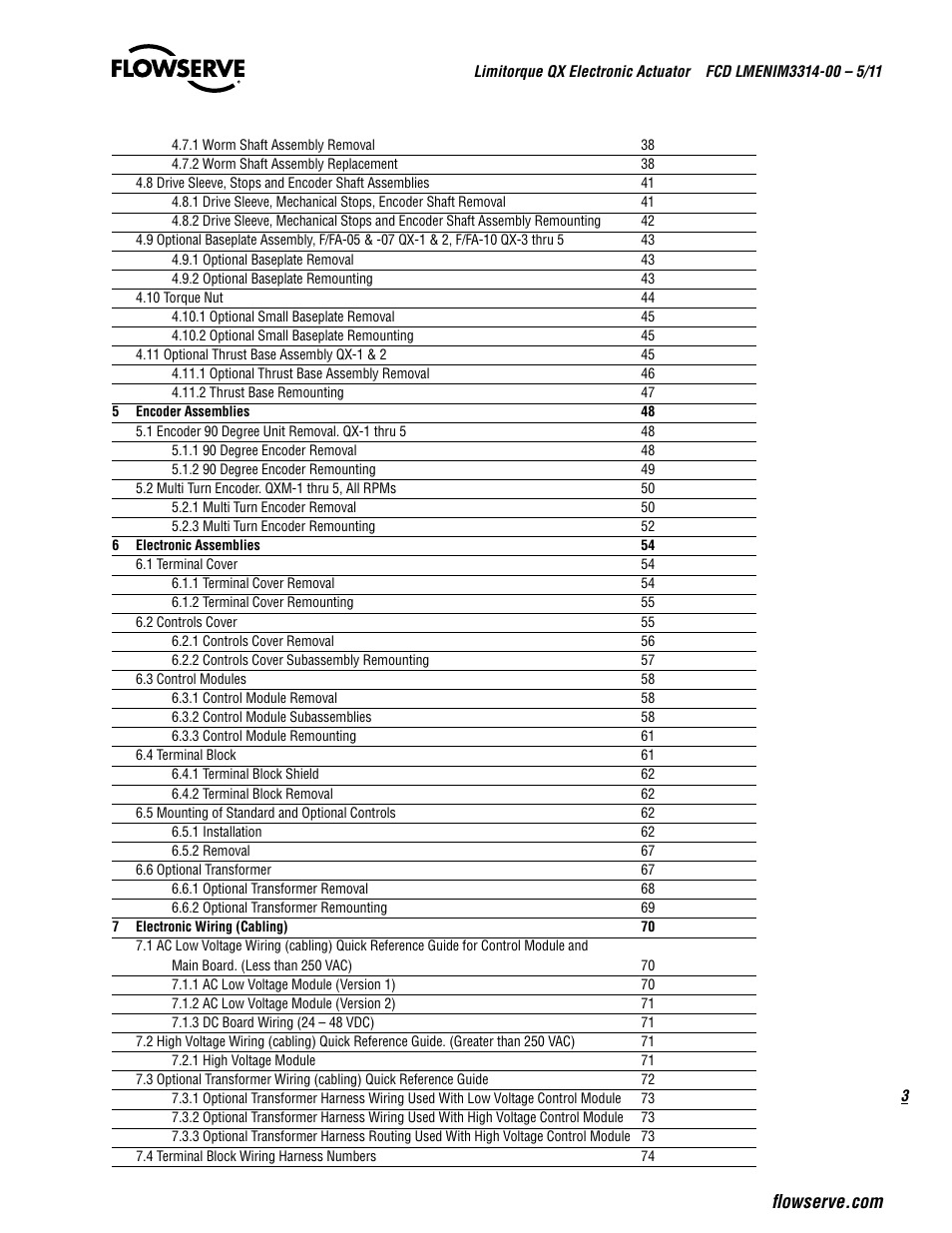 Flowserve QX
 Limitorque User Manual | Page 3 / 82
