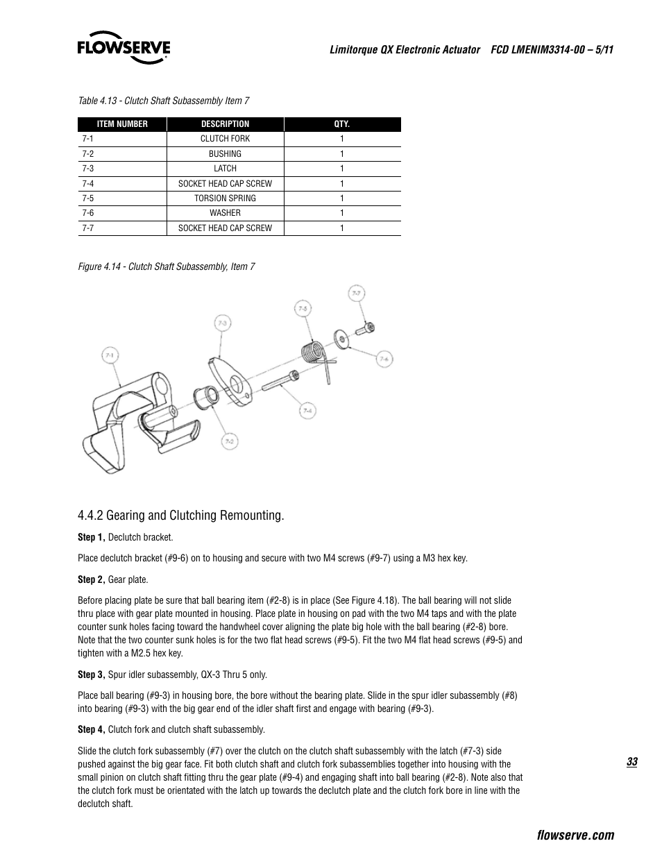 2 gearing and clutching remounting | Flowserve QX
 Limitorque User Manual | Page 33 / 82