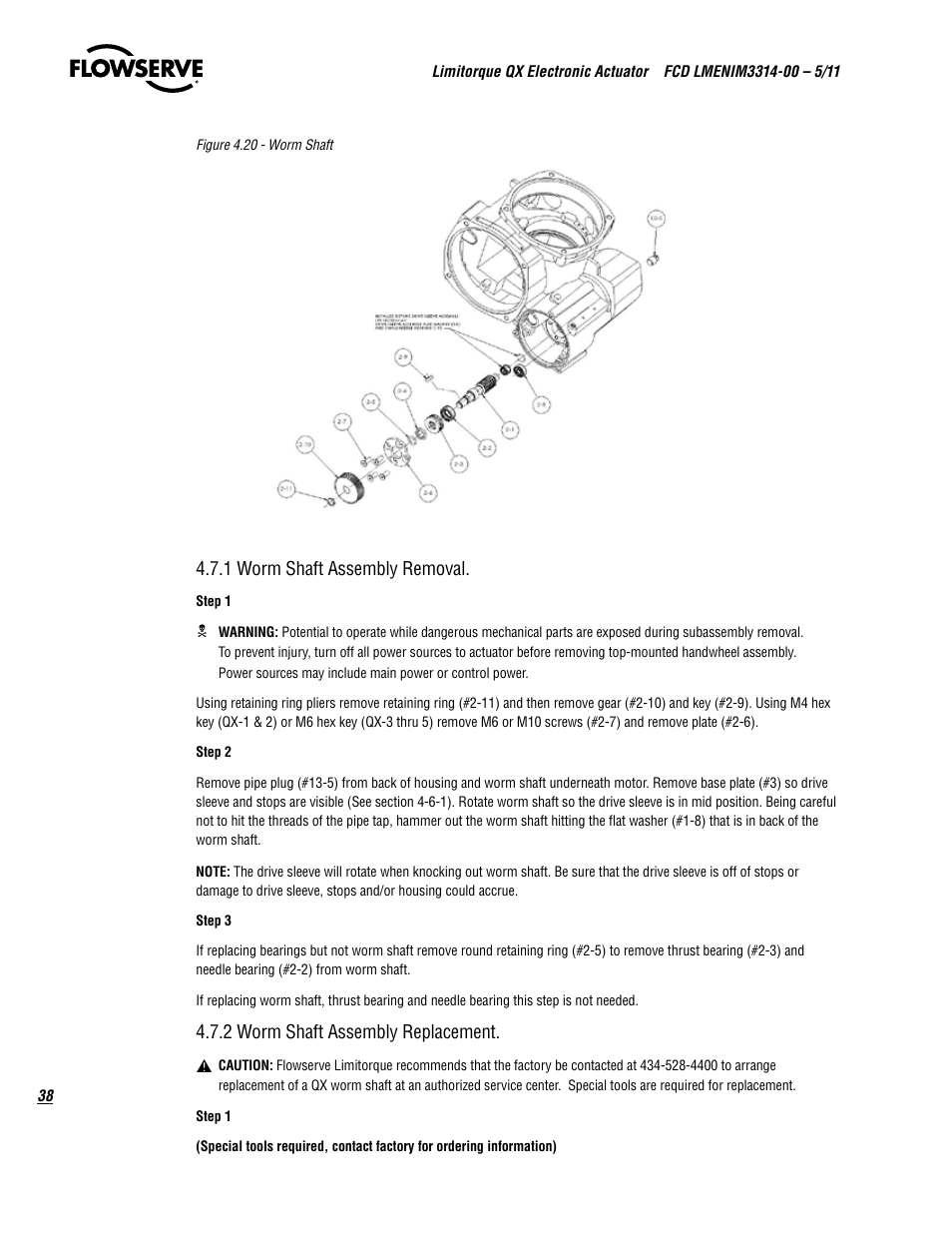 Flowserve QX
 Limitorque User Manual | Page 38 / 82