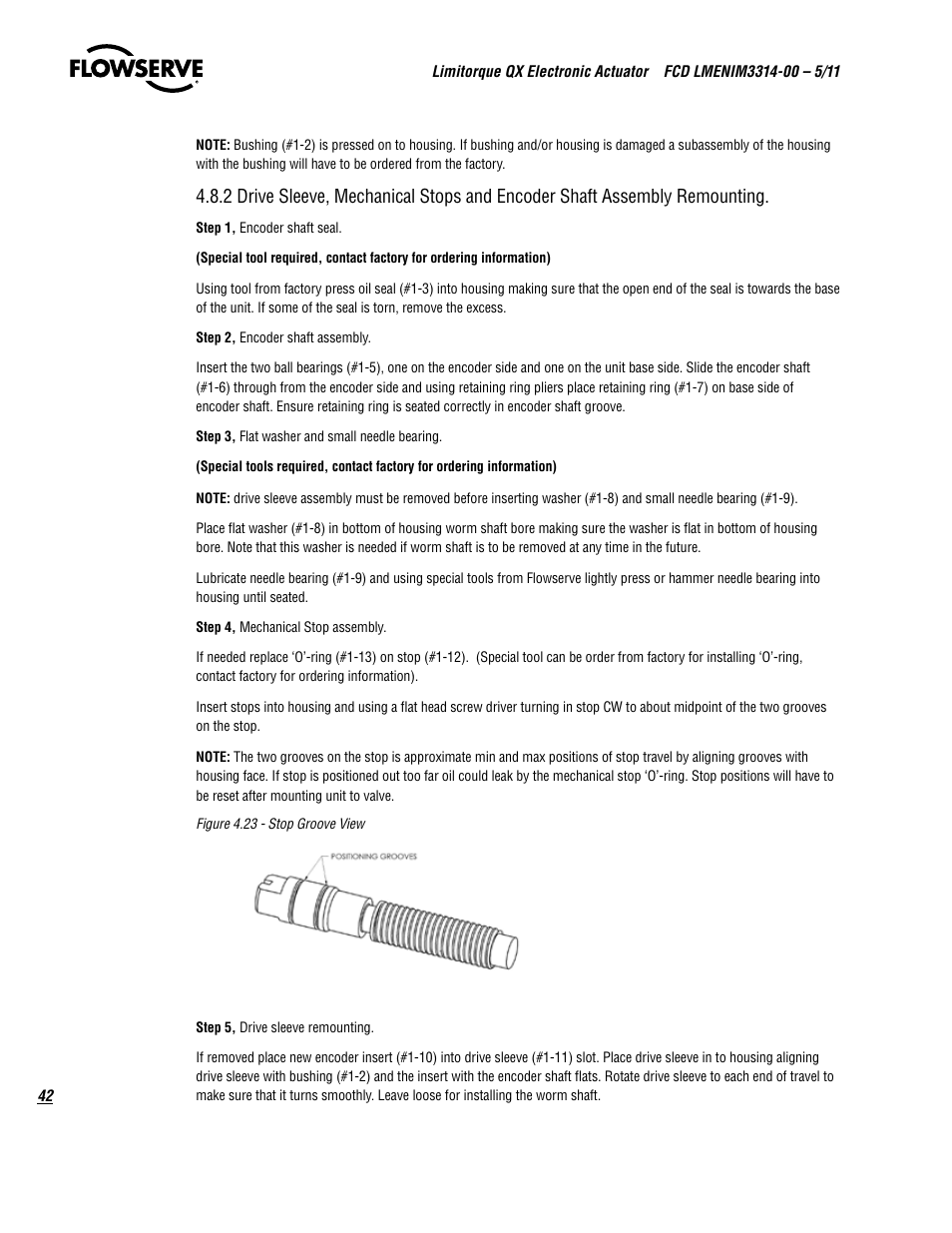 Flowserve QX
 Limitorque User Manual | Page 42 / 82