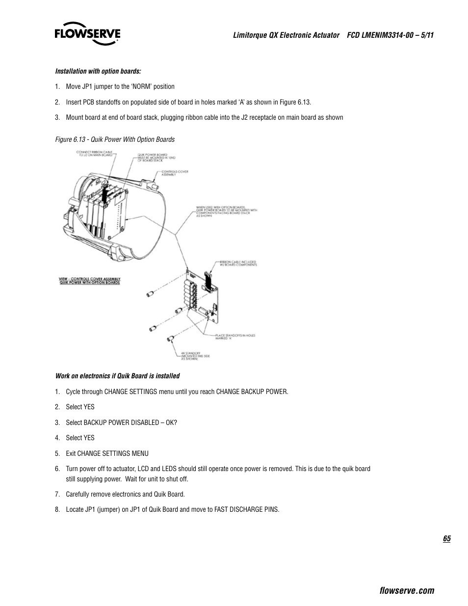 Flowserve QX
 Limitorque User Manual | Page 65 / 82