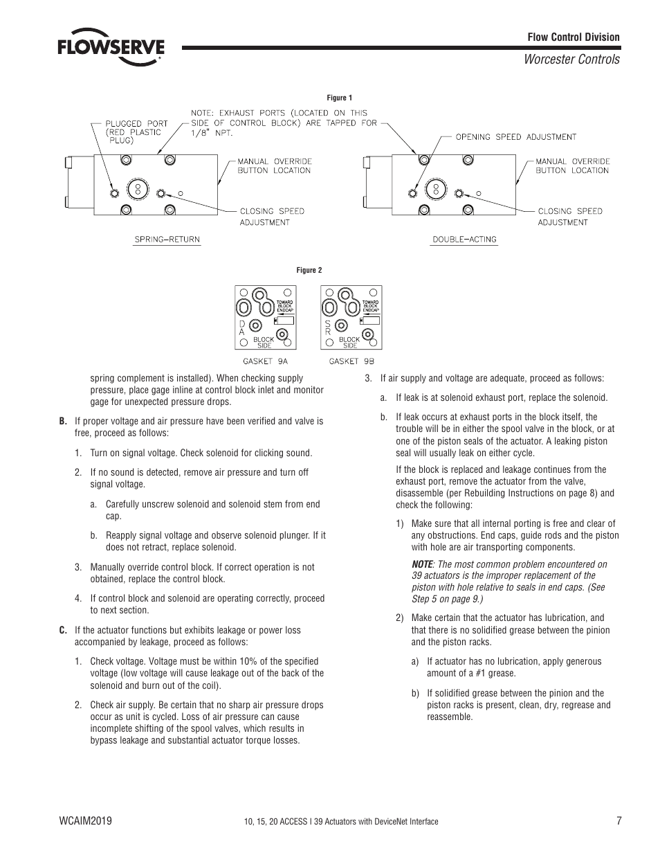 Worcester controls | Flowserve 10 ACCESS I 39 Actuators with DeviceNet Interface User Manual | Page 7 / 12