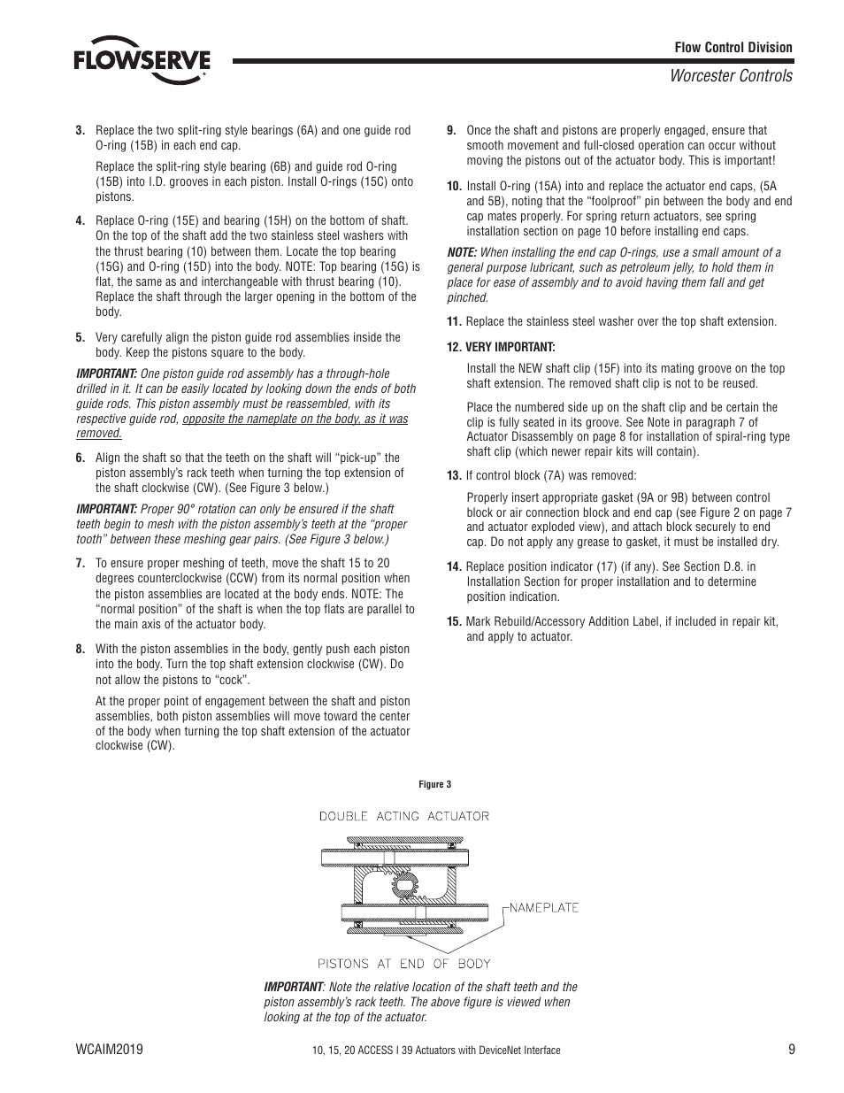 Worcester controls | Flowserve 10 ACCESS I 39 Actuators with DeviceNet Interface User Manual | Page 9 / 12