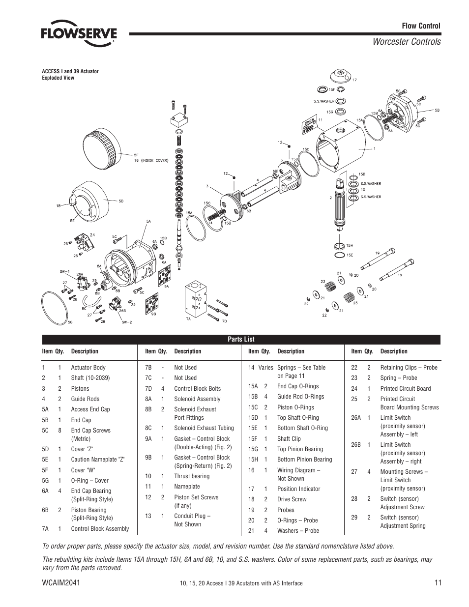 Worcester controls | Flowserve 10 ACCESS I 39 Actuator with AS Interface User Manual | Page 11 / 12