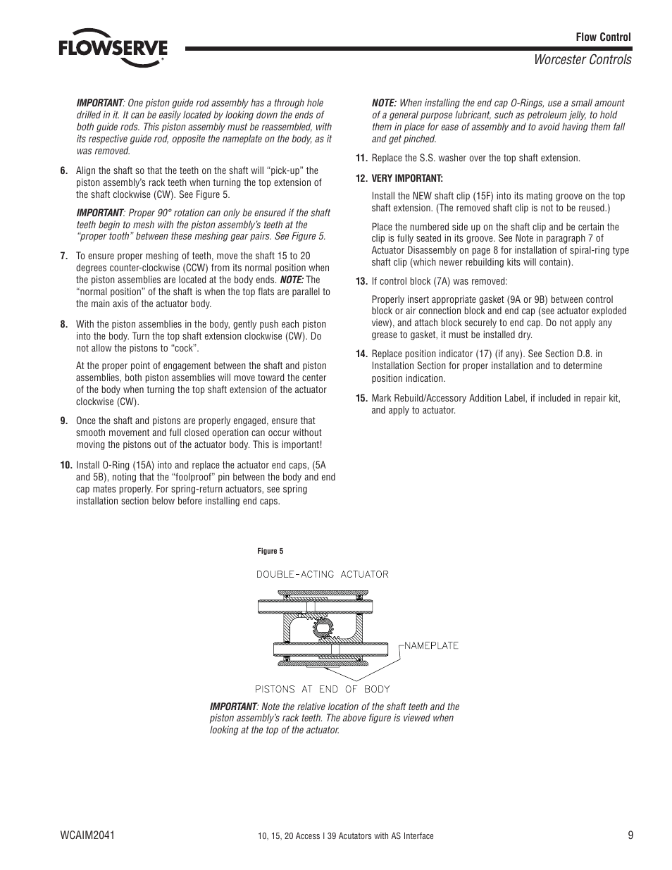 Worcester controls | Flowserve 10 ACCESS I 39 Actuator with AS Interface User Manual | Page 9 / 12