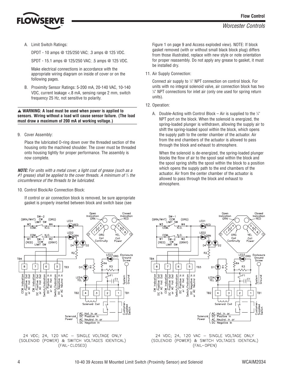 Worcester controls | Flowserve 10-40 39 Access M Worcester Controls User Manual | Page 4 / 12