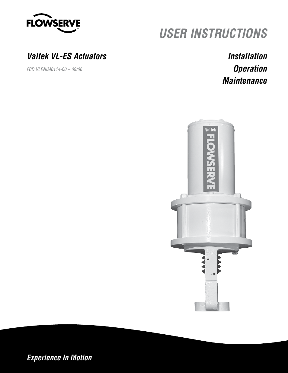 Flowserve Valtek VL-ES Actuators User Manual | 16 pages