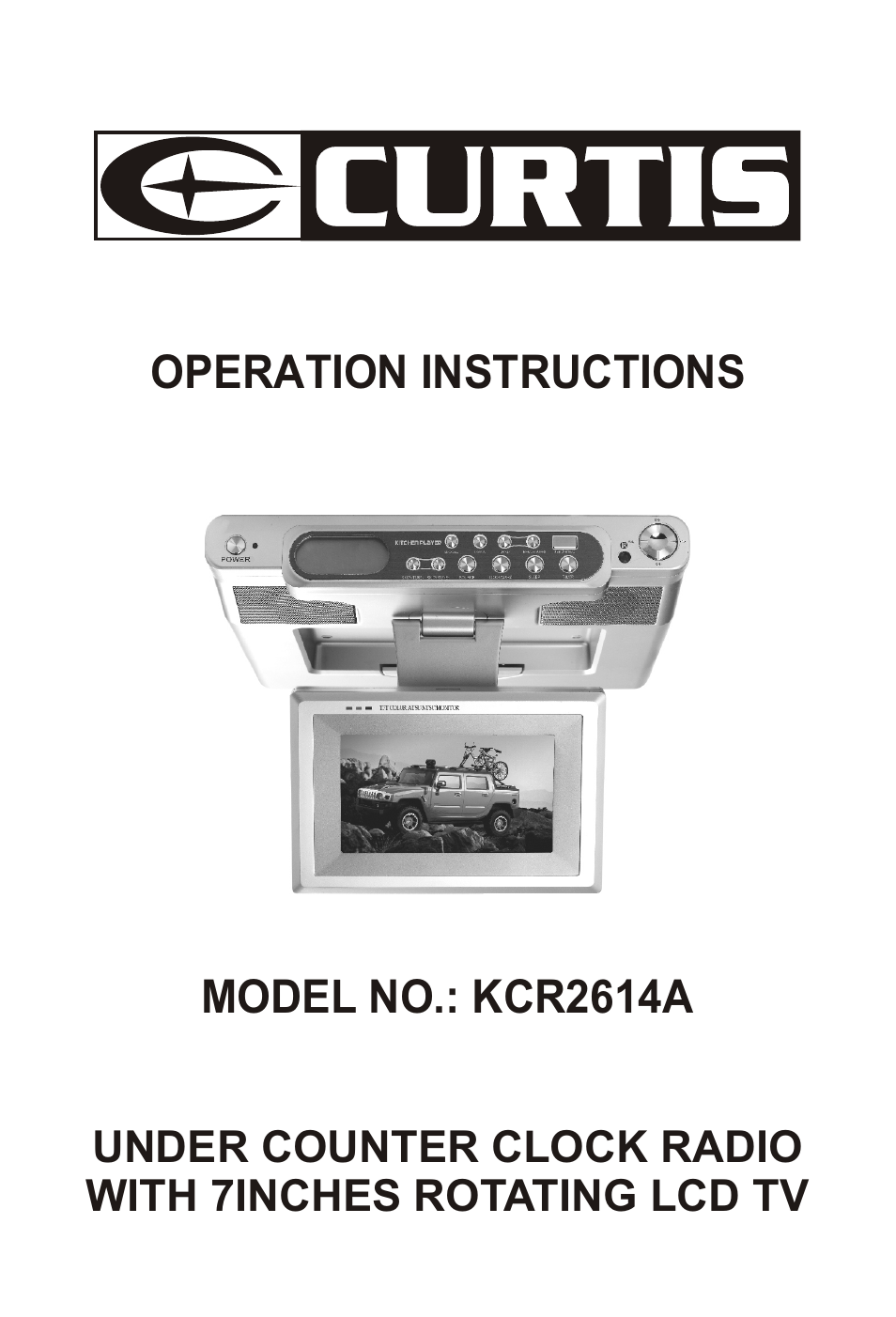 Curtis KCR2614A User Manual | 20 pages